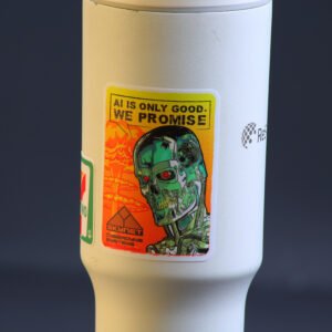 Terminator T-800 Loves AI Sticker